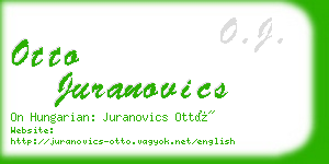 otto juranovics business card